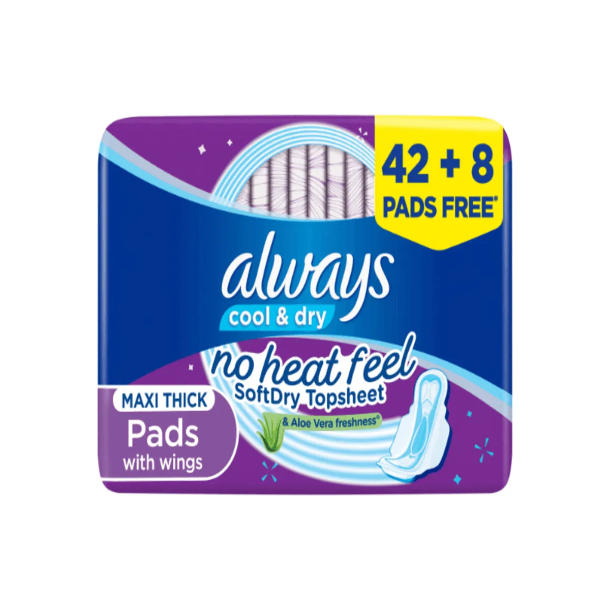 Always Clean & dry Maxi Thick 50 Pads - Long