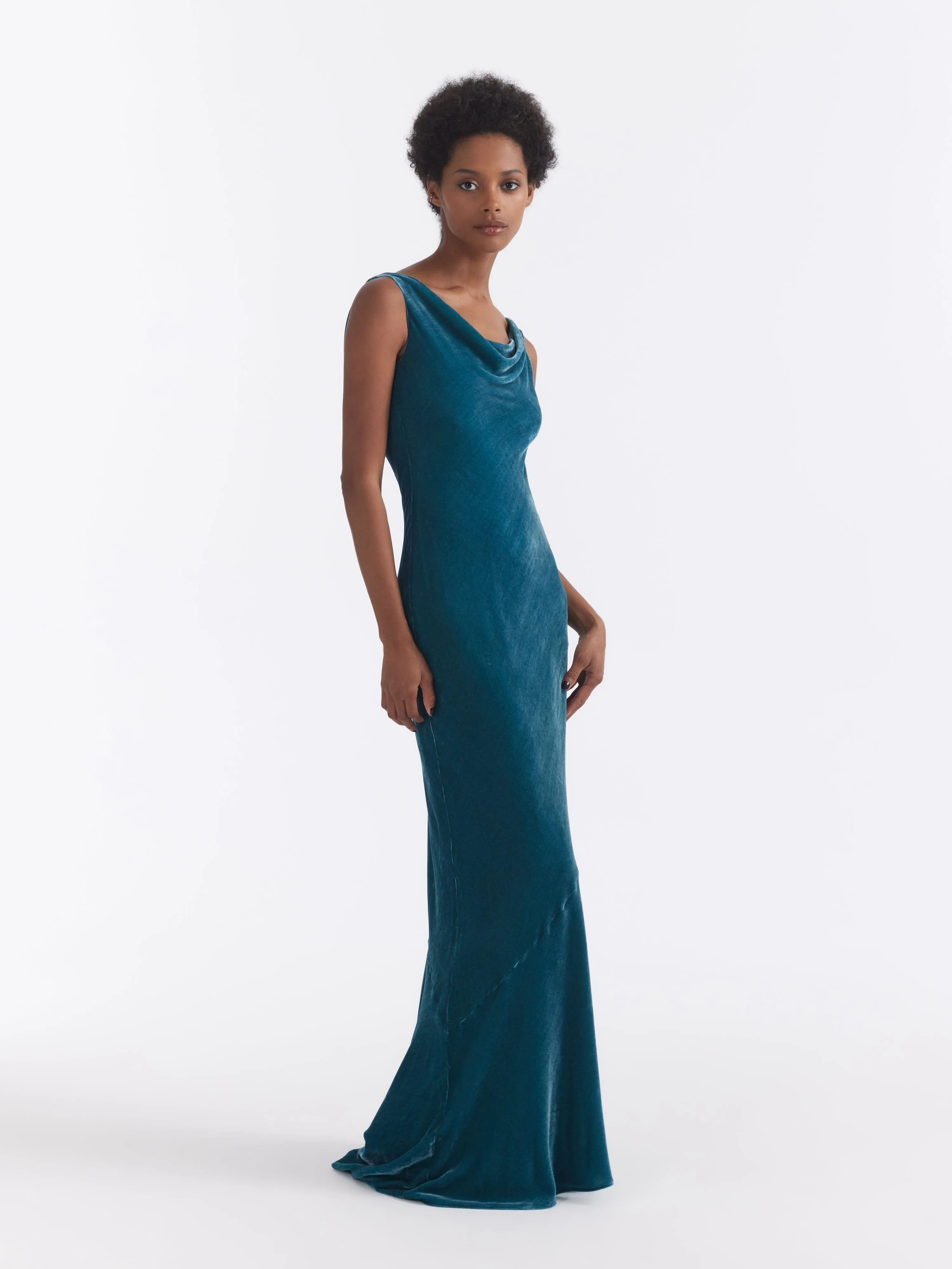 Asher Long Dress in Amazonite