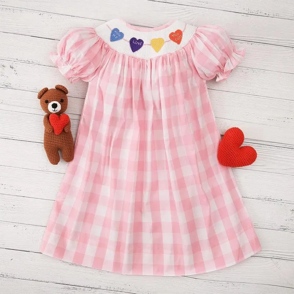 Babeeni Sweet heart smocked dress in bishop style