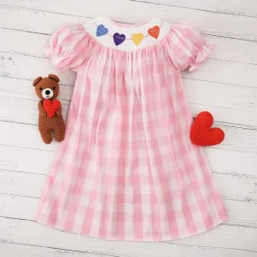 Babeeni Sweet heart smocked dress in bishop style