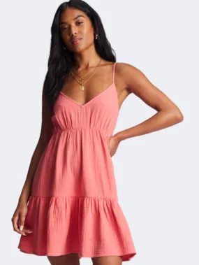 Billabong Wave After Wave Women Beach Dress Rose