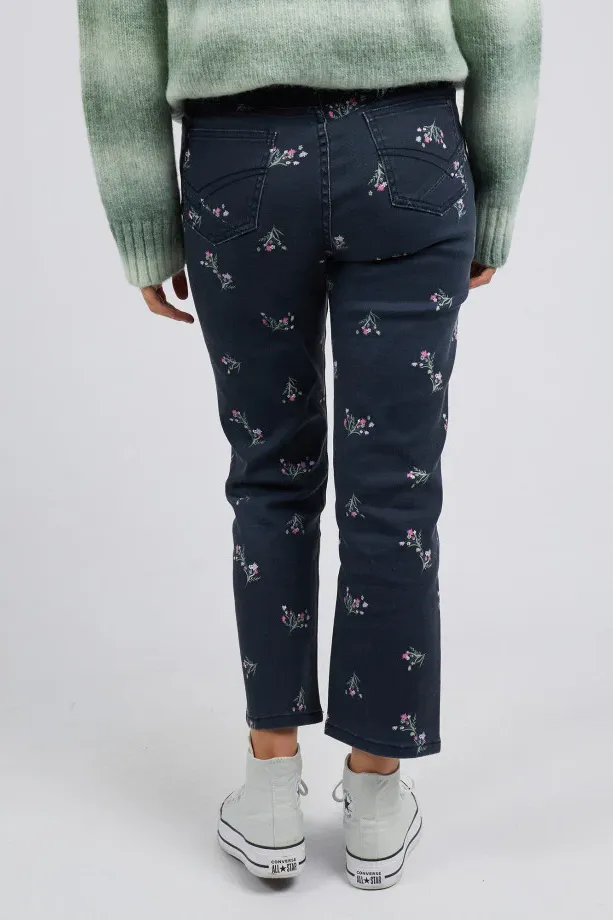 Bloom Floral Jean in Navy