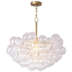 Bubbles Chandelier, Natural Brass