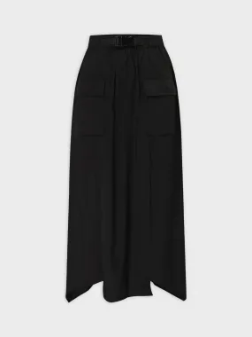 Buckle Cargo Skirt-Black