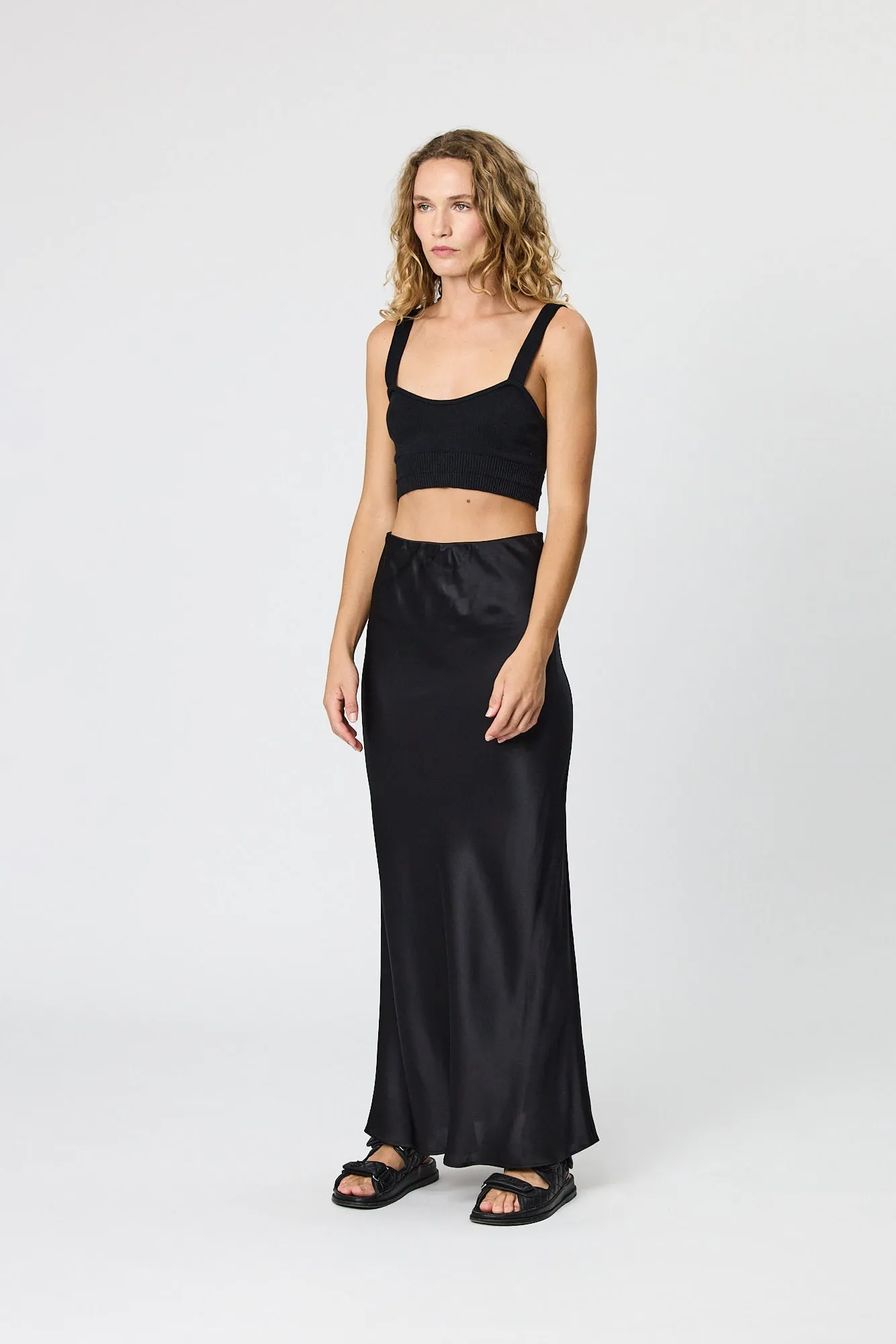 CHARLIE MAXI SKIRT - BLACK