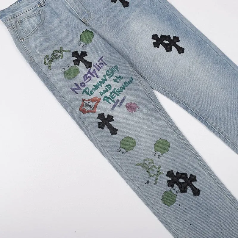 CHROME HEARTS DENIM FIENDS JEANS