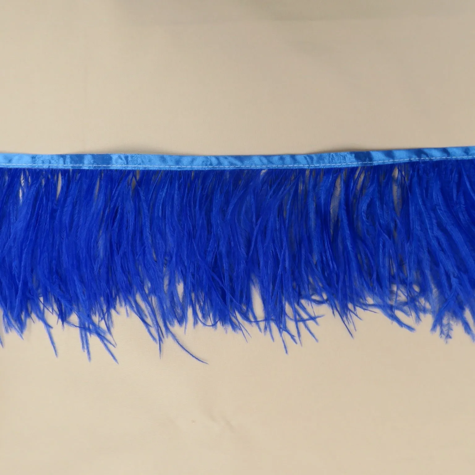 Dark Blue Ostrich Feather Trim 2 PLY