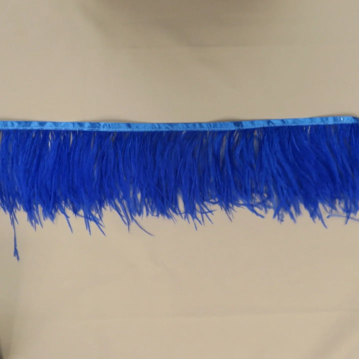 Dark Blue Ostrich Feather Trim 2 PLY