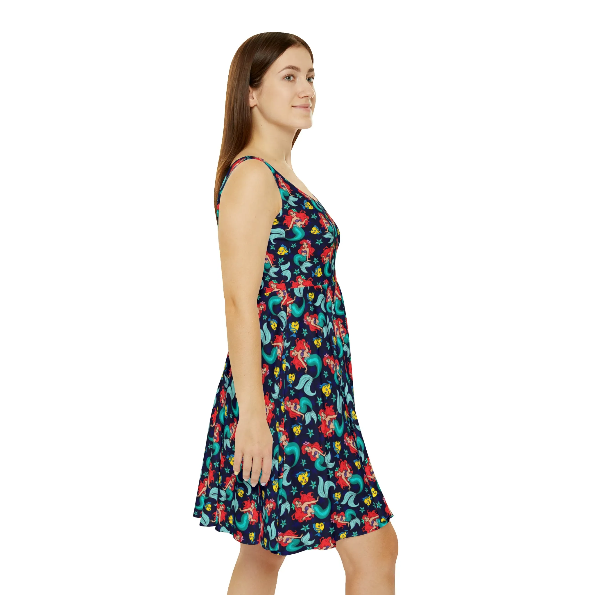 Disney Little Mermaid I Want To Be Where The People Are Women's Skater Dress