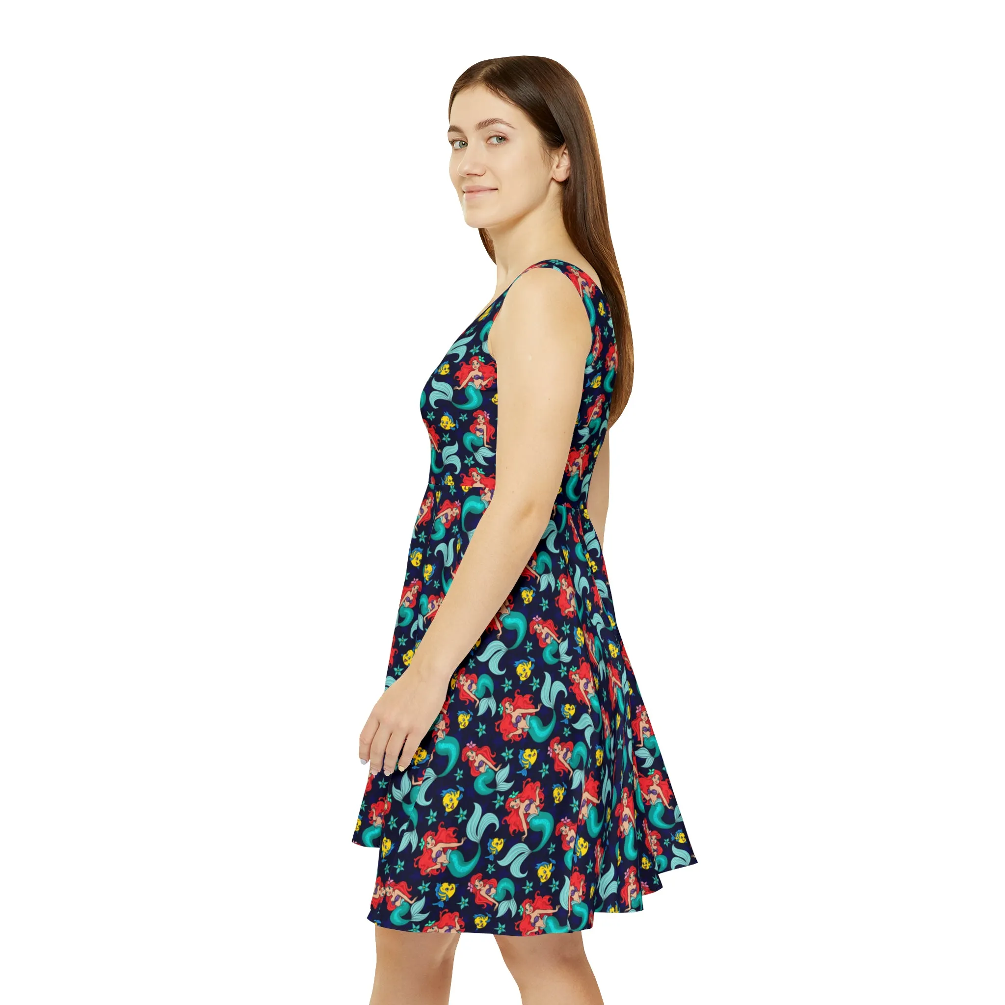 Disney Little Mermaid I Want To Be Where The People Are Women's Skater Dress