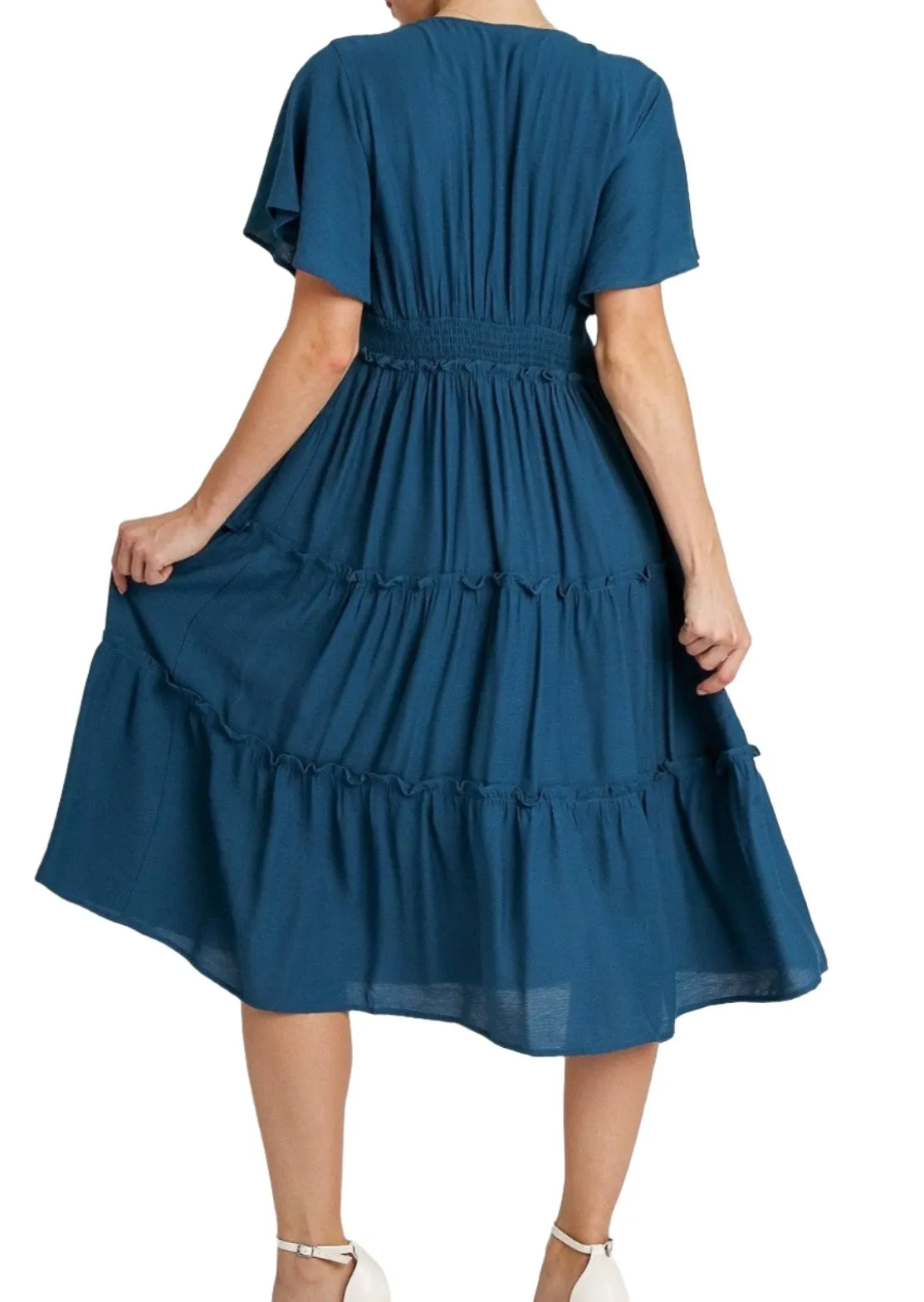 Easy Going Smocked Tiered Maxi Dress