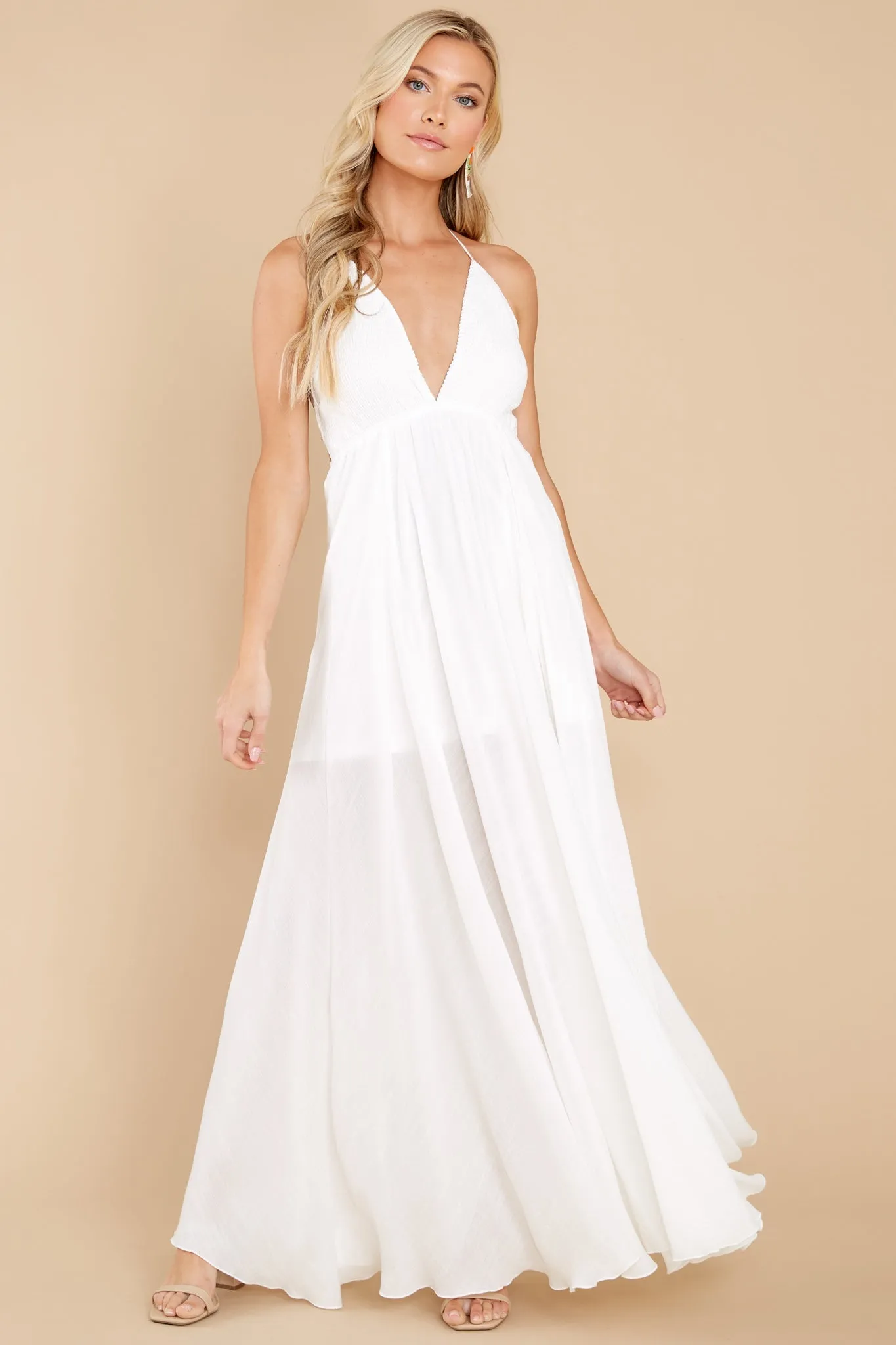 Easy To Admire White Maxi Dress