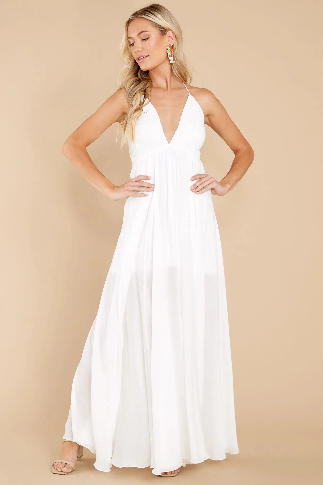 Easy To Admire White Maxi Dress