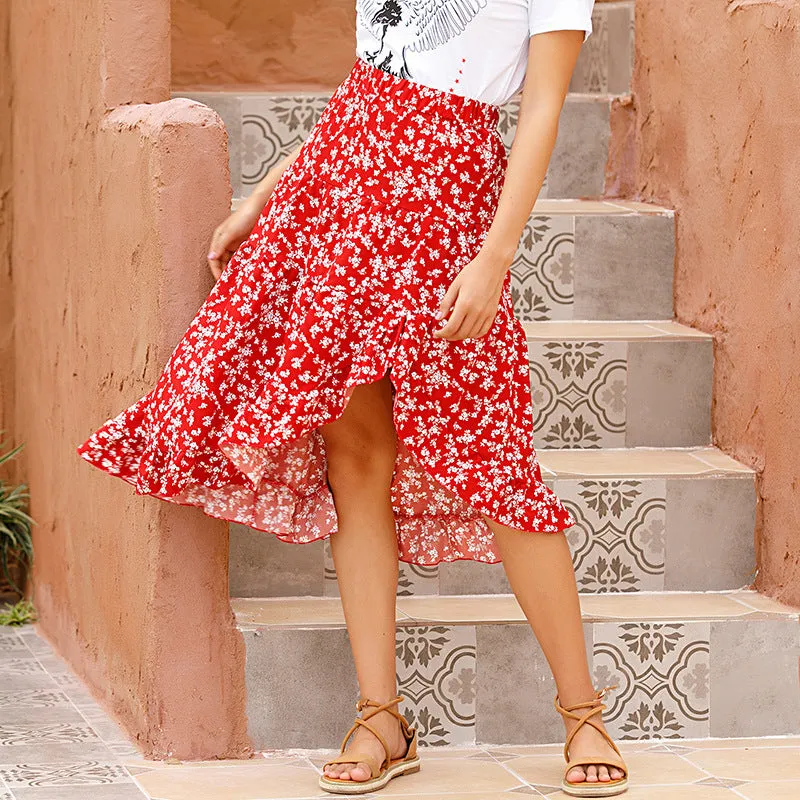 Elegant Chiffon Floral Skirt