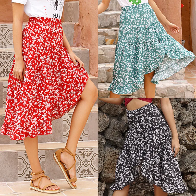 Elegant Chiffon Floral Skirt