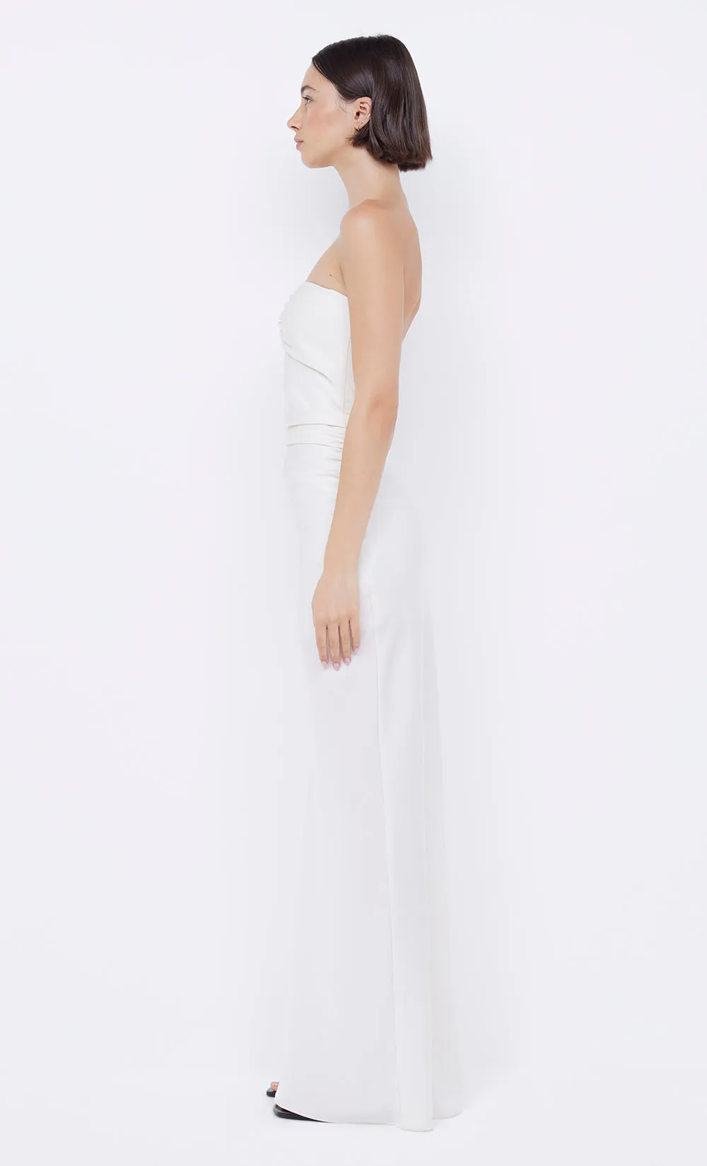 EMILIA STRAPLESS DRESS - IVORY