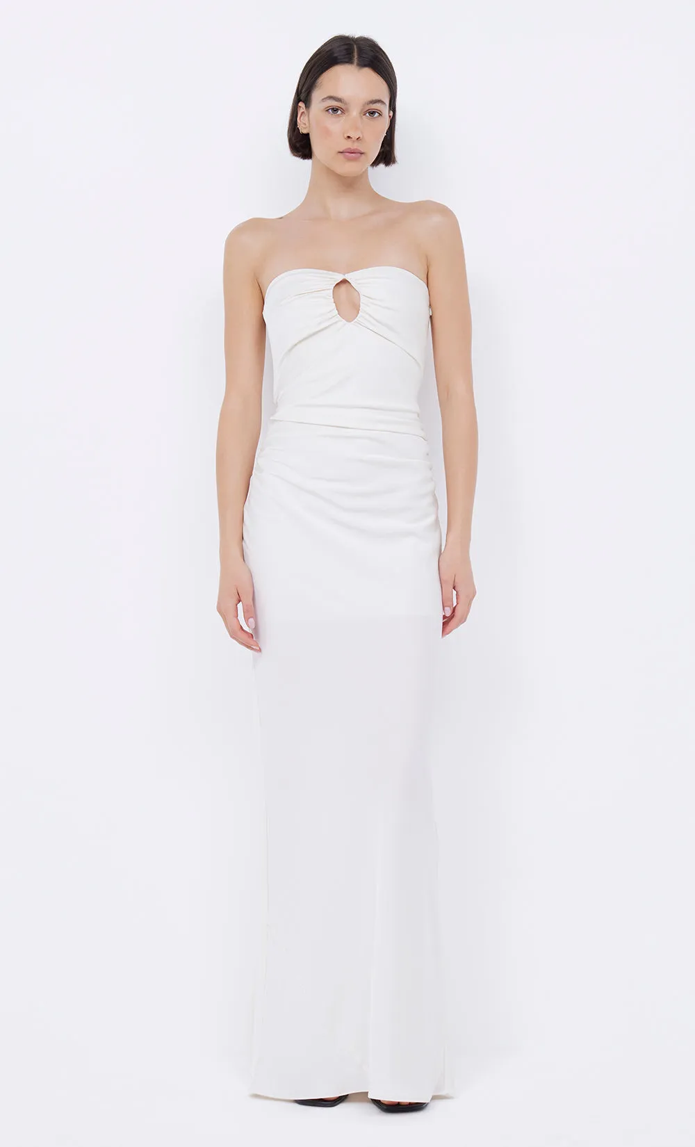 EMILIA STRAPLESS DRESS - IVORY