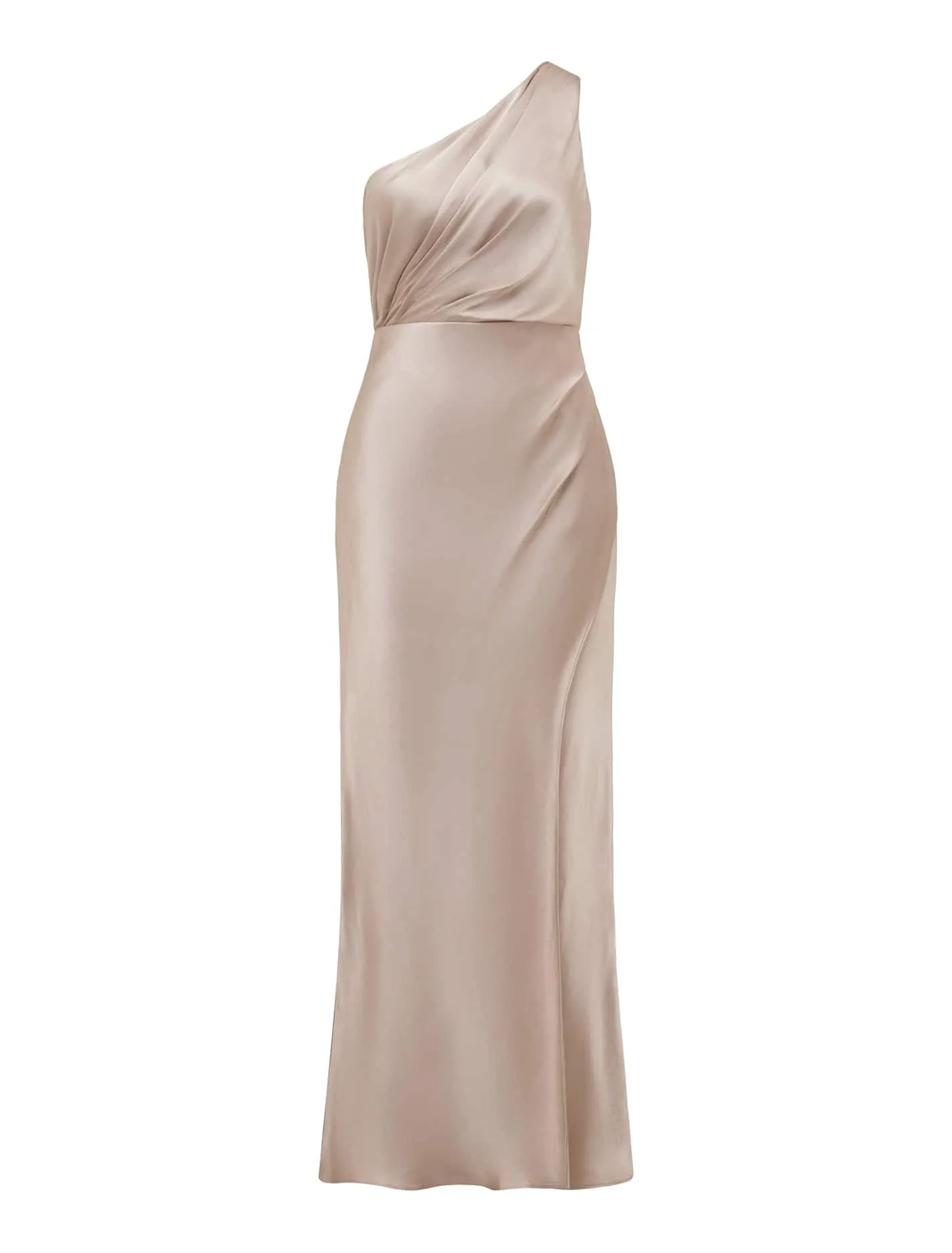 Emily One Shoulder Satin Maxi Dress