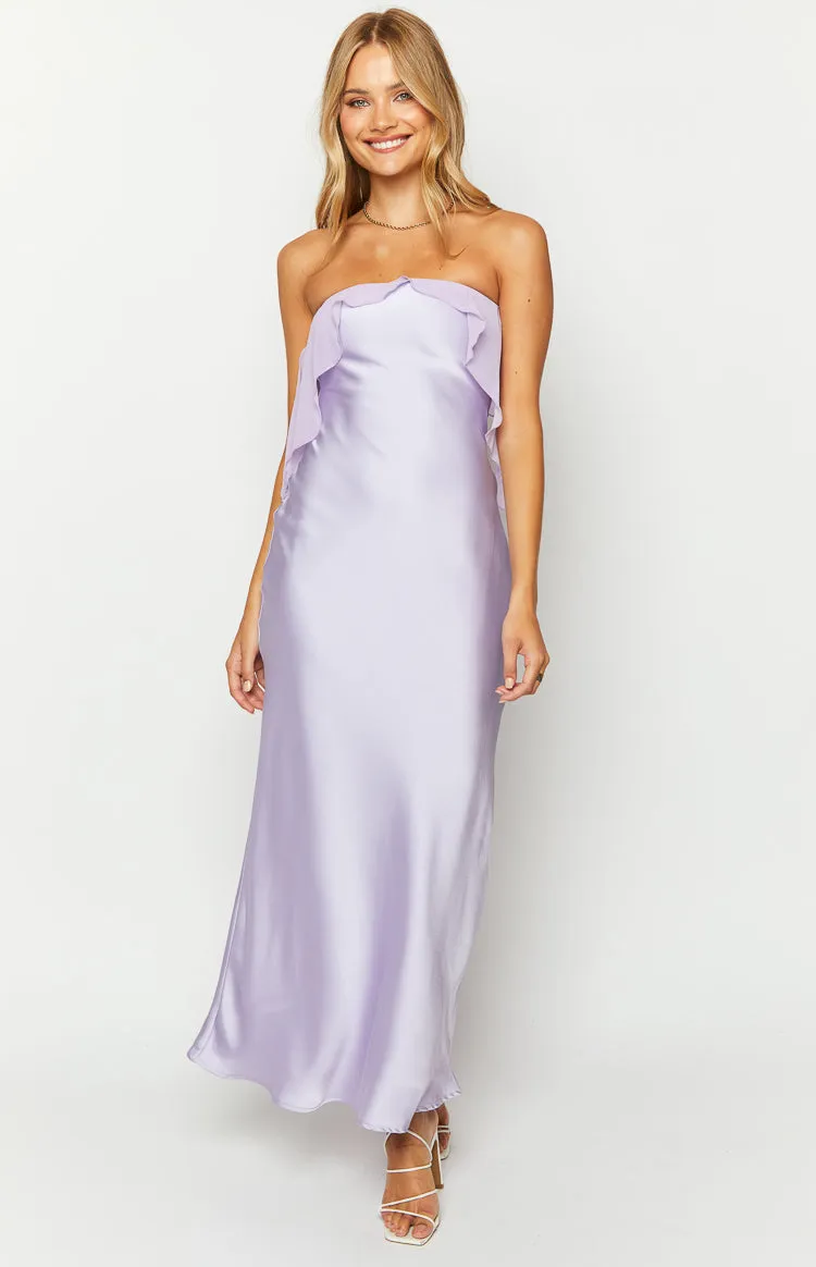 Faylinn Purple Strapless Maxi Dress