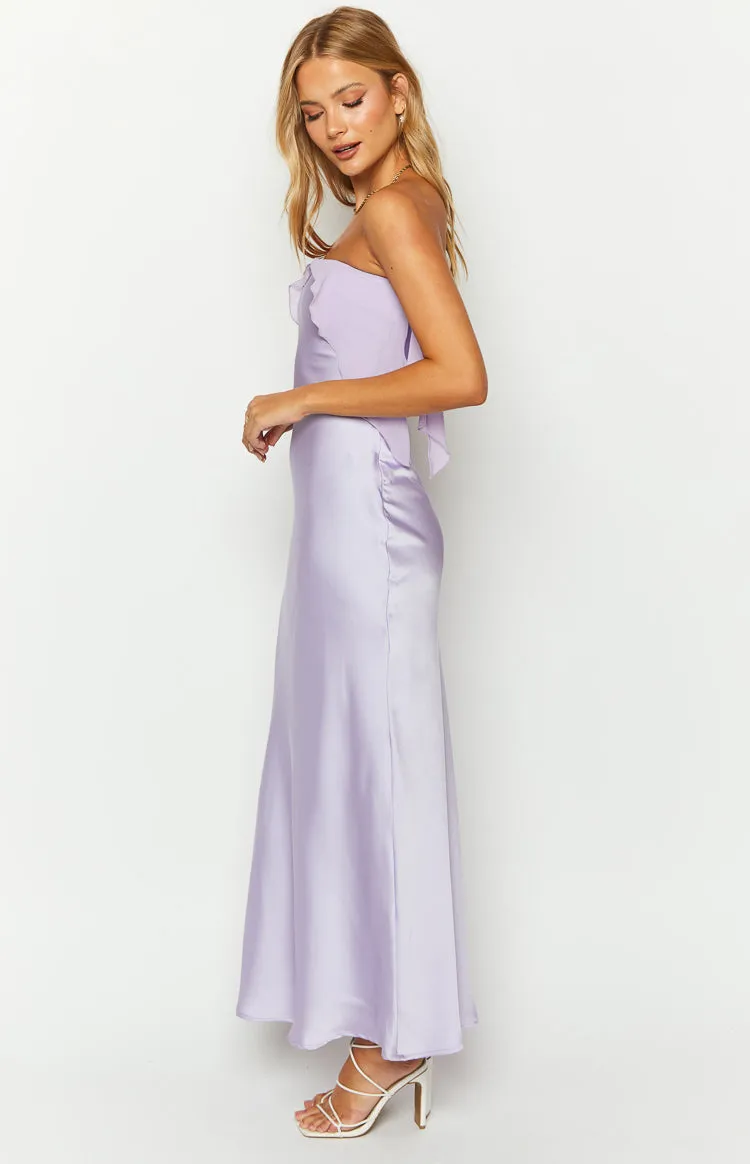 Faylinn Purple Strapless Maxi Dress