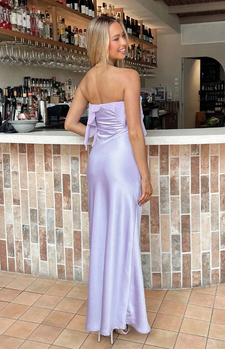 Faylinn Purple Strapless Maxi Dress