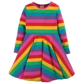 Frugi Foxglove Rainbow Sofia Skater Dress