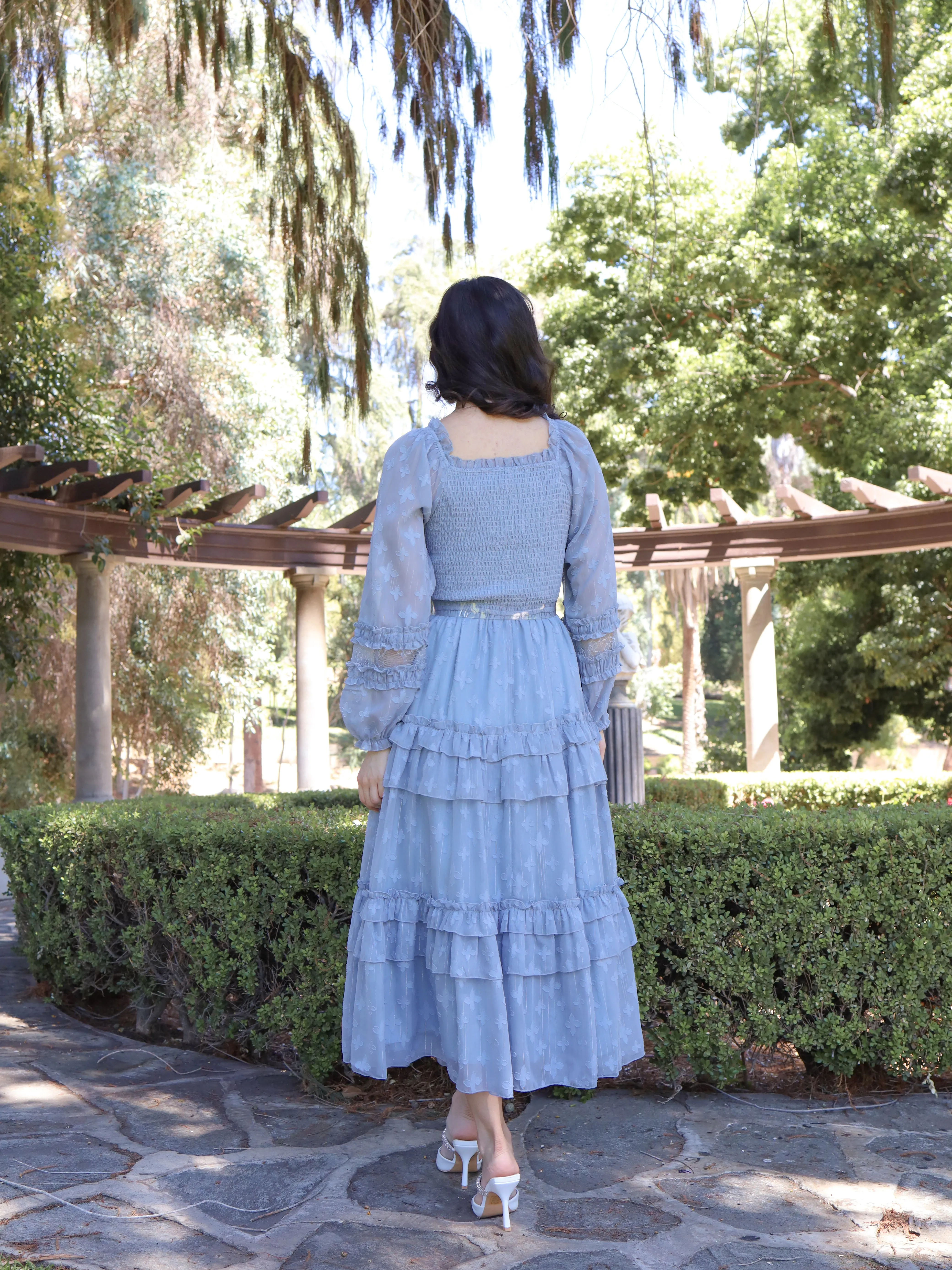 Glittering Garden Dress - Blue