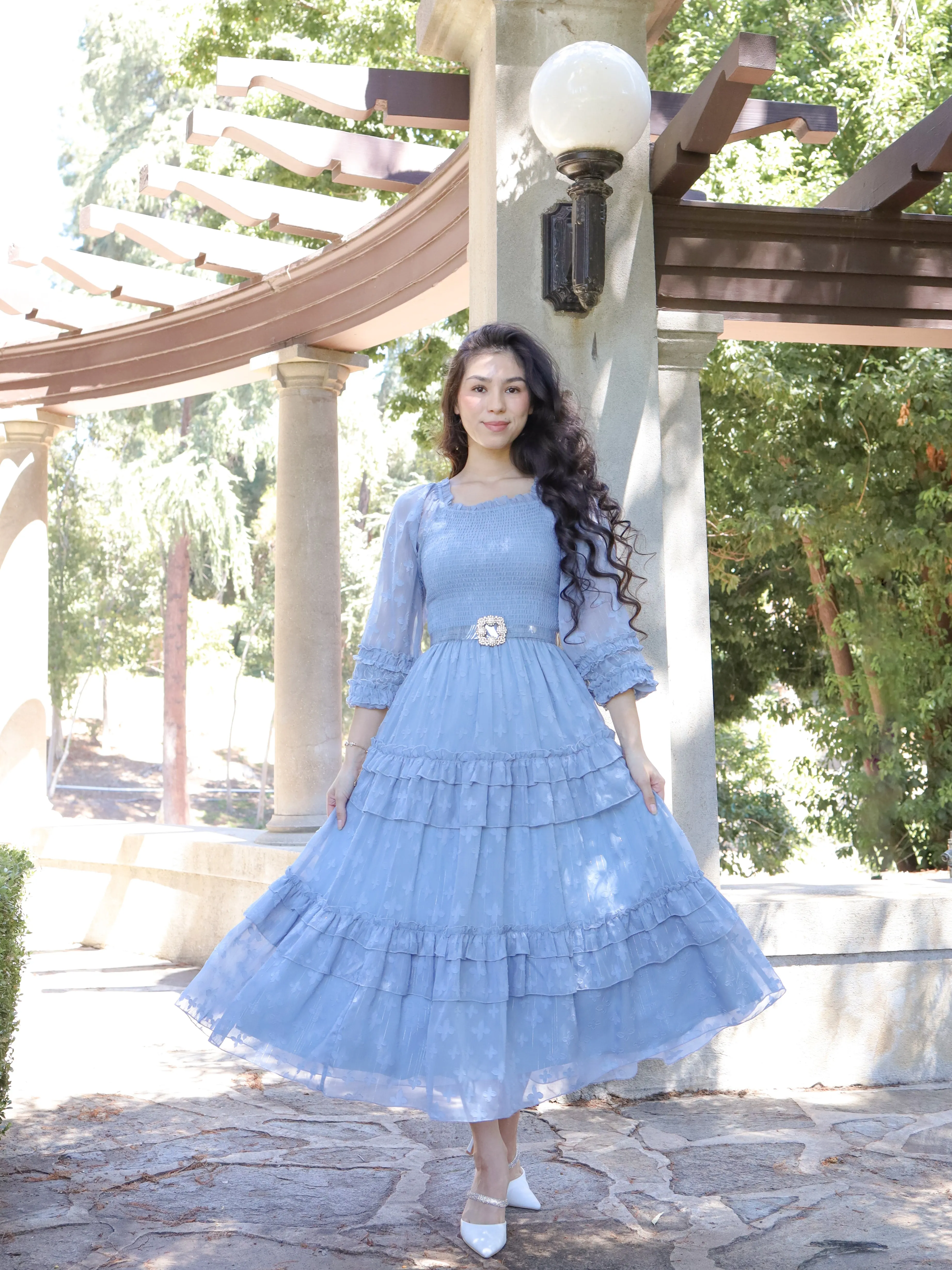 Glittering Garden Dress - Blue