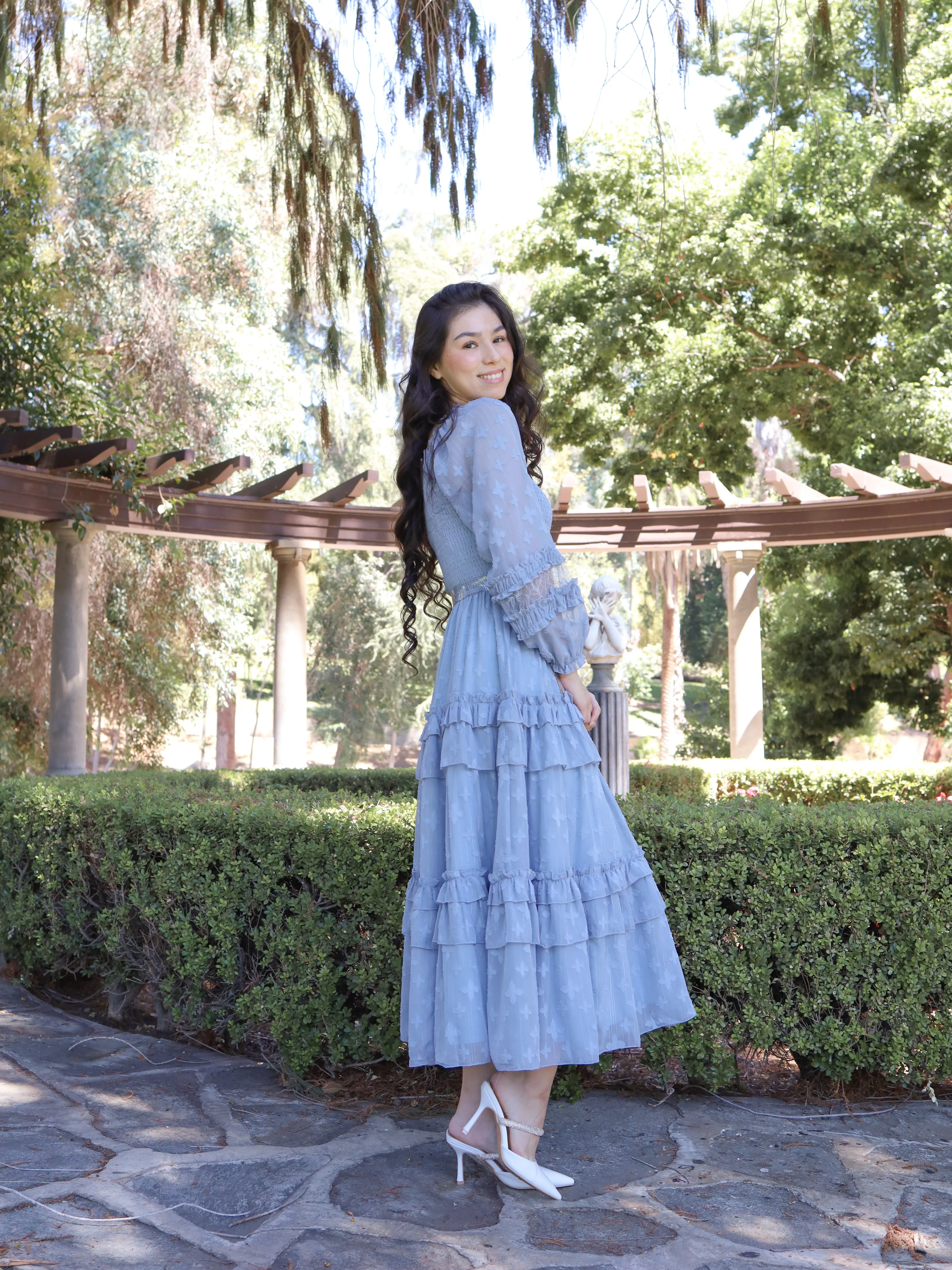 Glittering Garden Dress - Blue