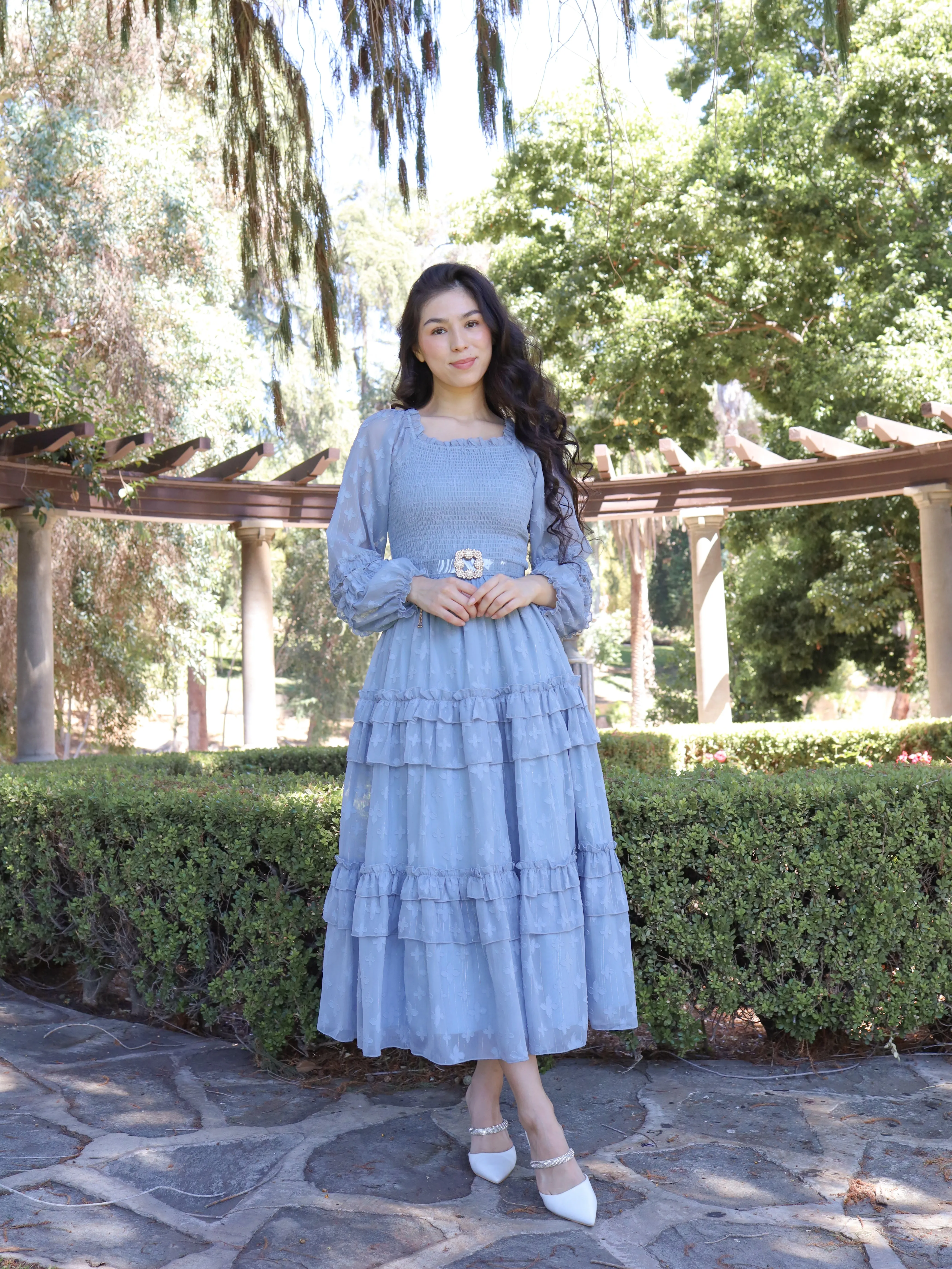 Glittering Garden Dress - Blue