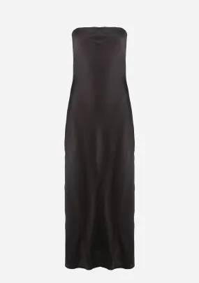 Going Out Strapless Bias Cut Maxi Dress Black