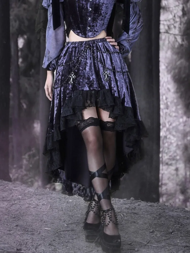 Gothic Layered Lace Skirt