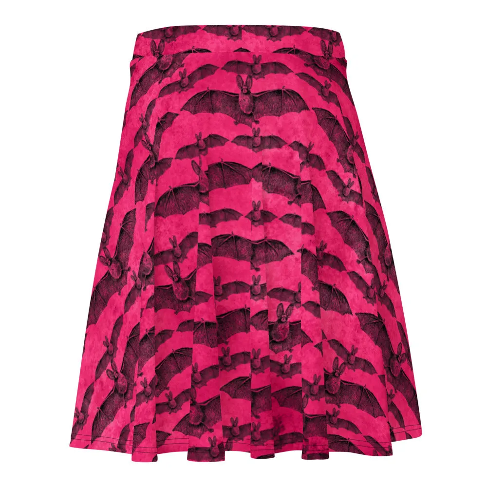 Hot Pink Bat Skater Skirt