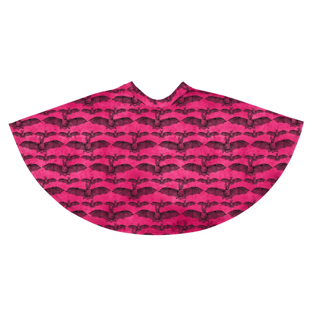 Hot Pink Bat Skater Skirt