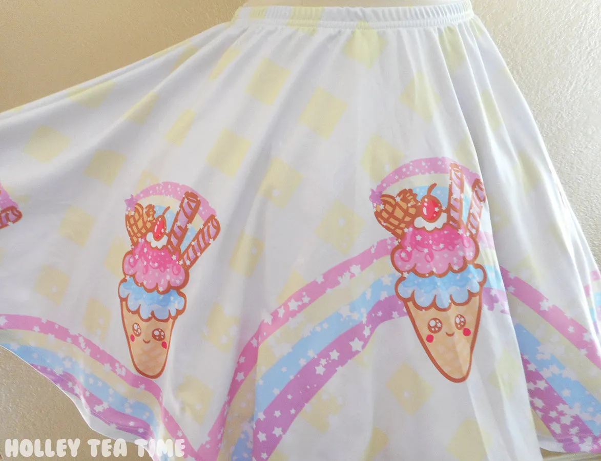 Ice Cream Picnic Skater Skirt [Made To Order]