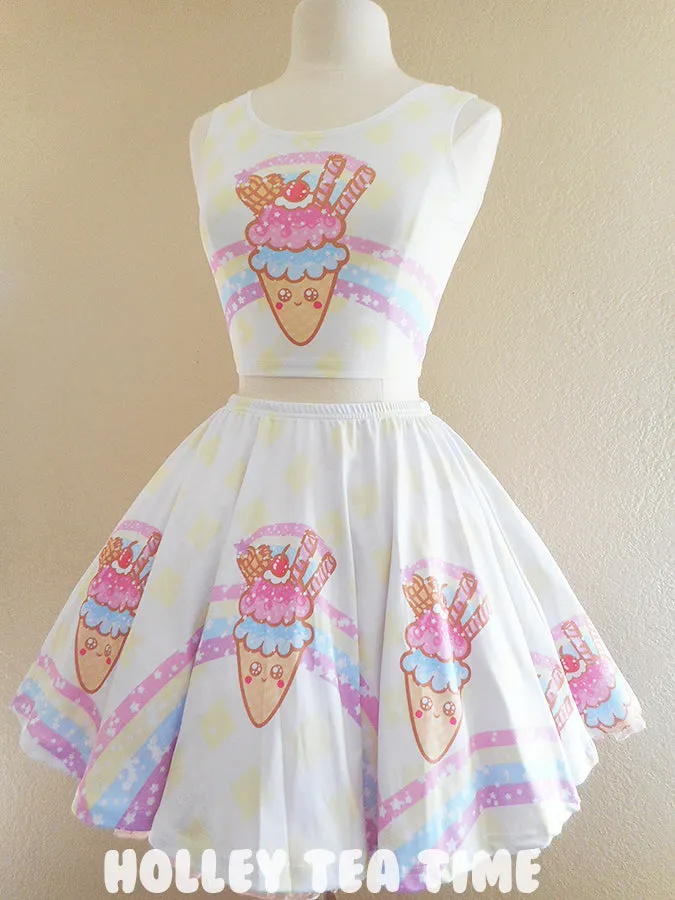 Ice Cream Picnic Skater Skirt [Made To Order]