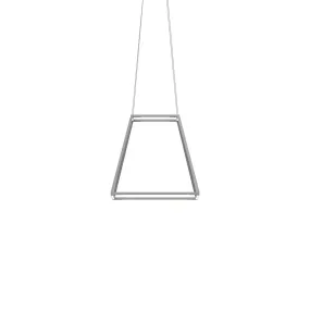 Koncept Inc Z-Bar Pendant Rise Small Square, Soft Warm, Silver, 18" x 18" x 17" ZBP-16-RS-SW-SIL-CNP