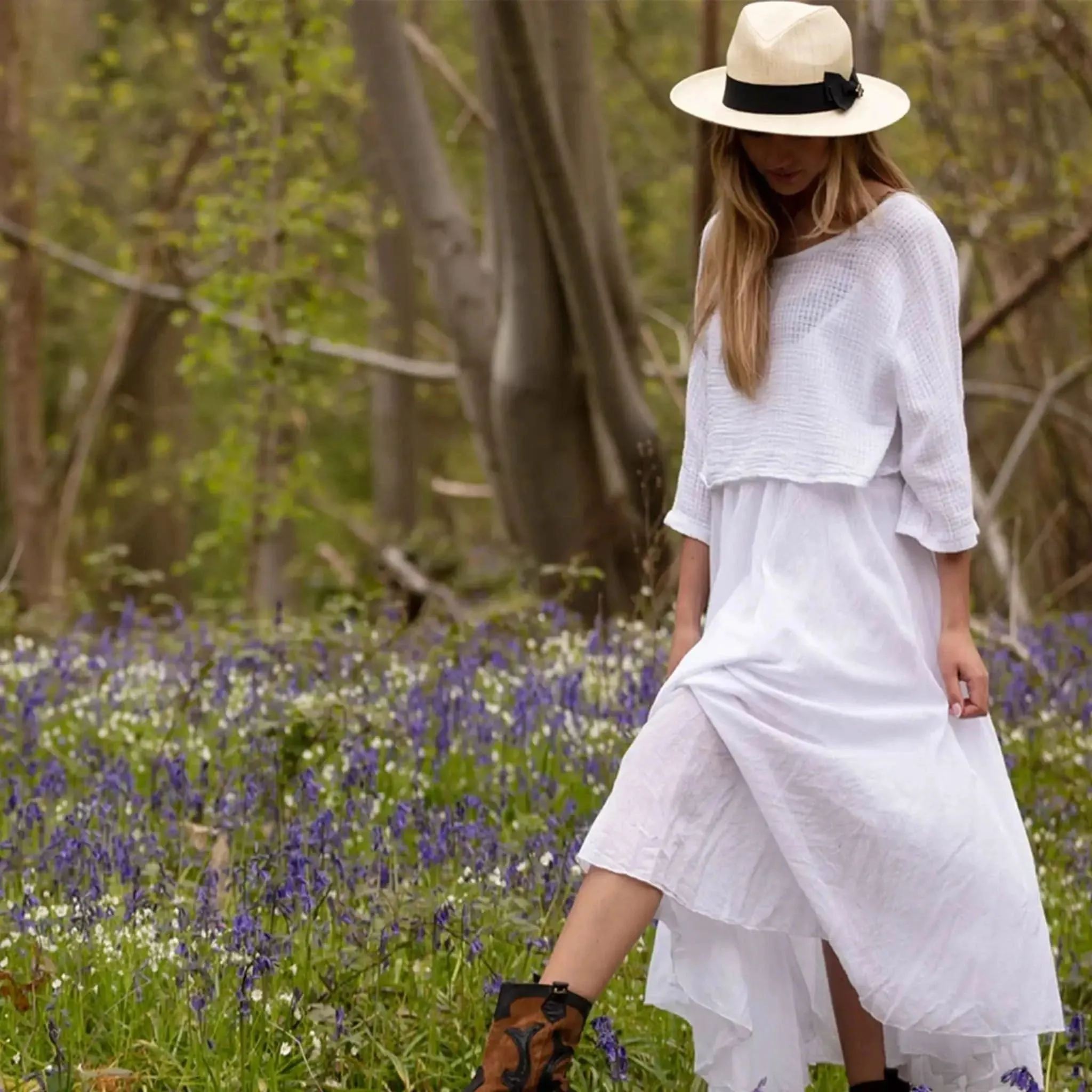 Layered White Dress