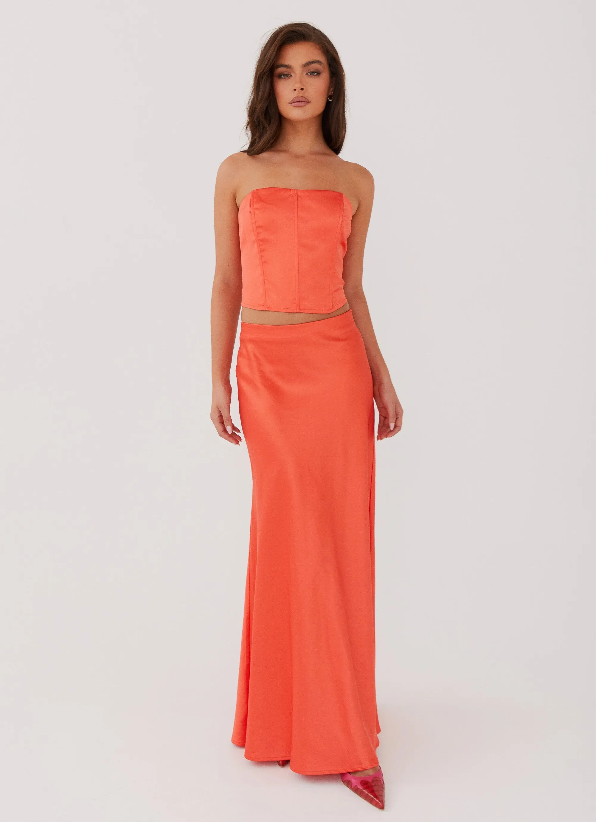 Loved By You Maxi Skirt - Papaya