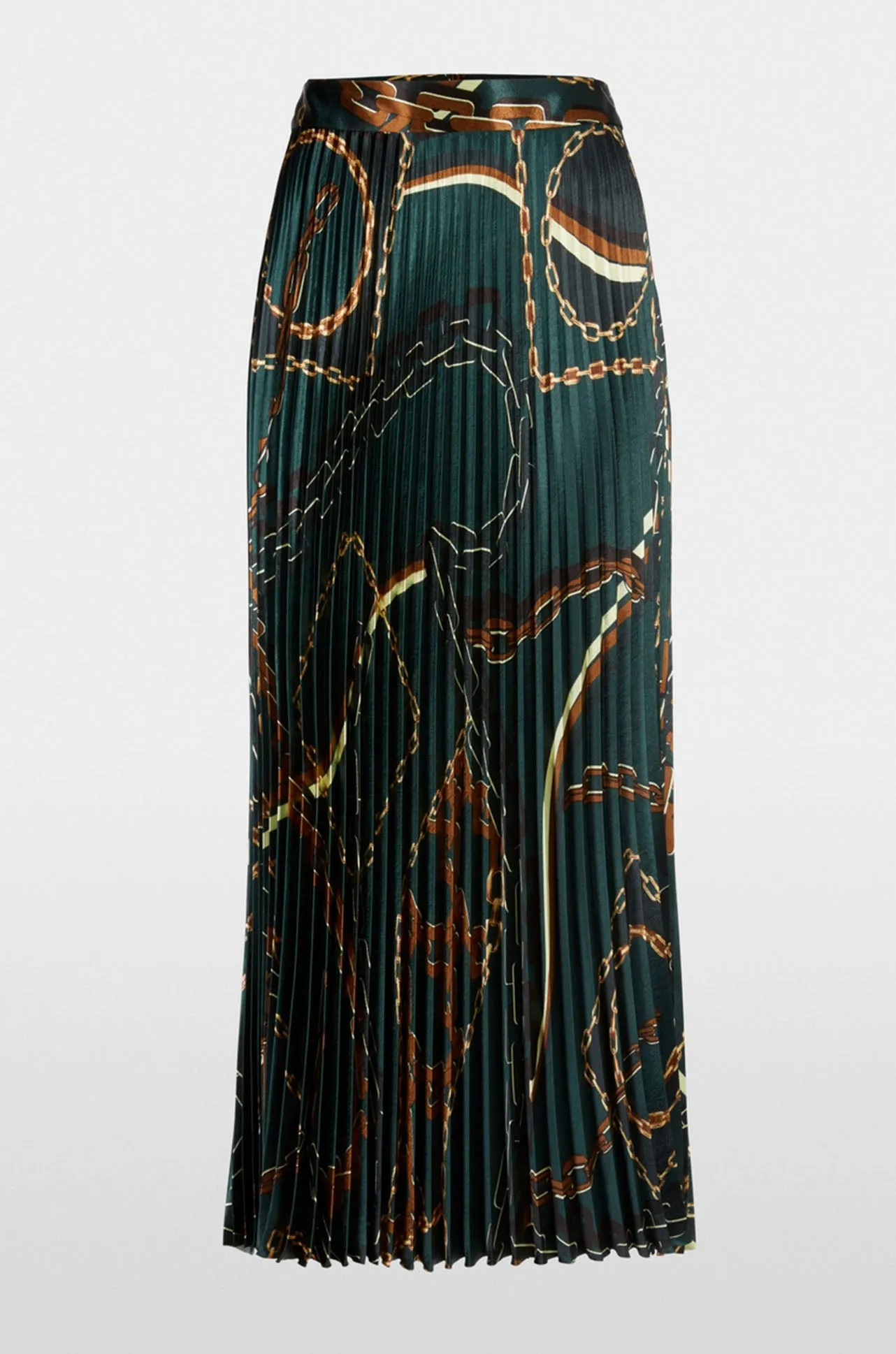 Marc Cain - Pleated Skirt with Chain Print