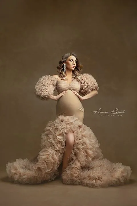 Maternity Ruffled Mermaid Dress