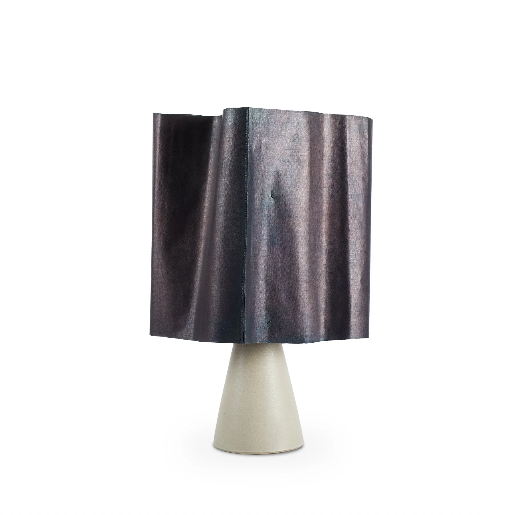 Medium Cone Lamp with Indigo Shade