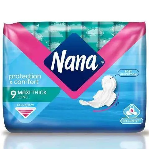 Nana Maxi Thick Long Pads - 9 Pads