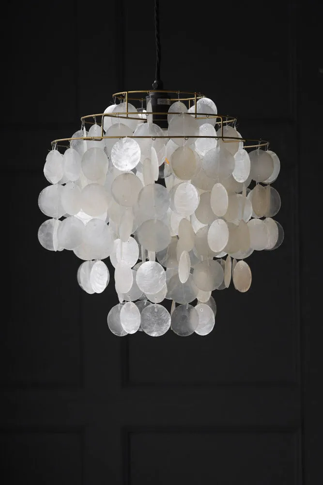 Natural Shell Tiered Ceiling Light Shade