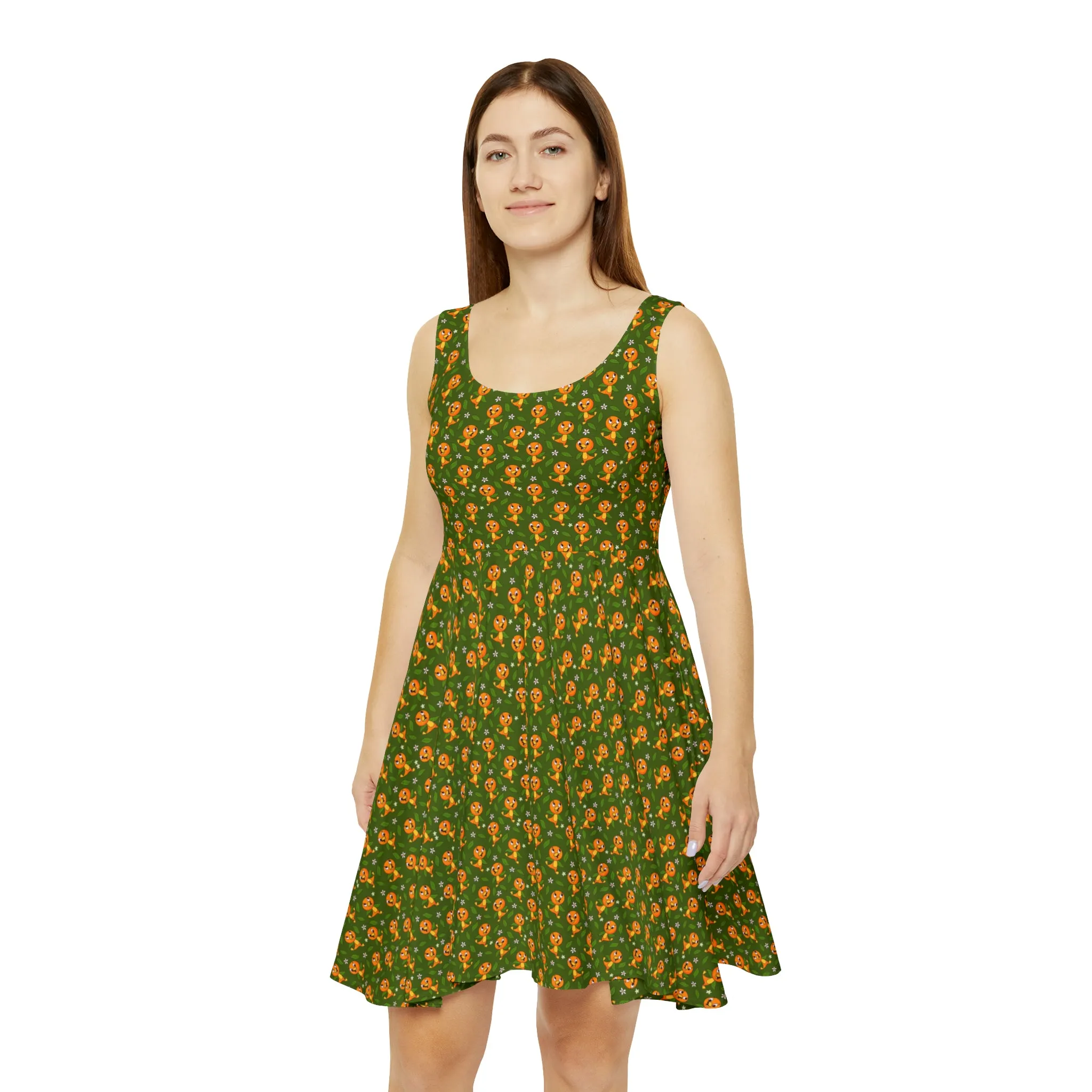 Orange Bird Women's Skater Dress