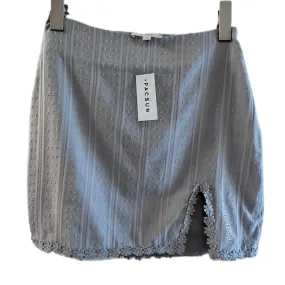 Pacsun Slit Mini Skirt Cotton Stripped Texture Blue Size XS