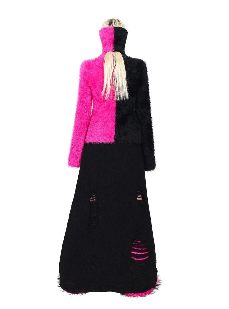 PINKSPINK Gothic Crescent Moon Maxi Skirt - Black