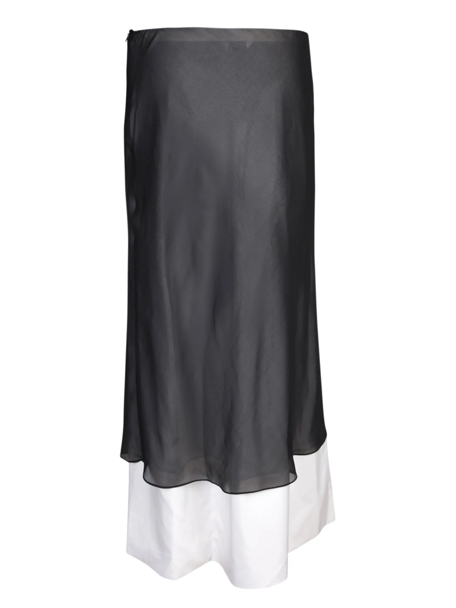 QUIRA Double Underskirt Skirt in Black/White