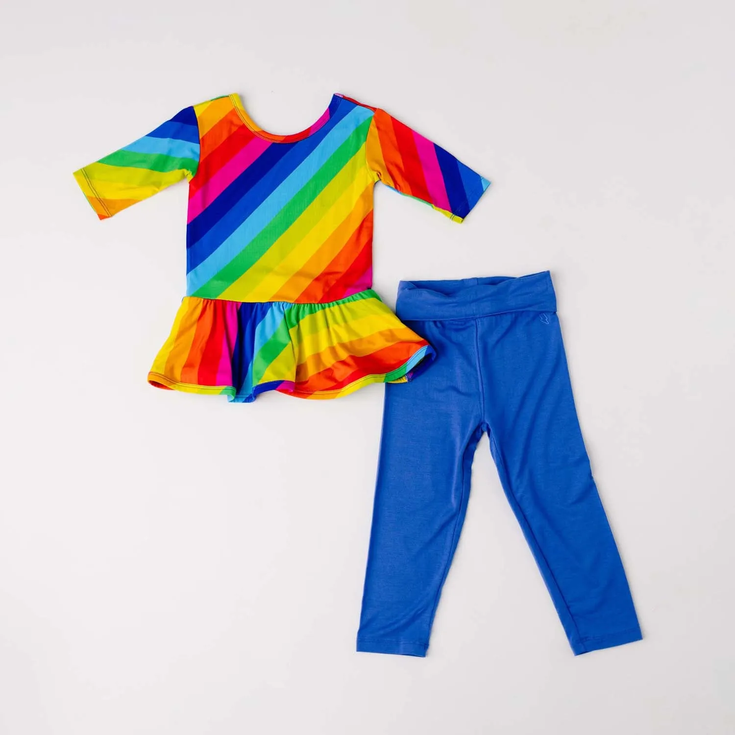 Rainbow Stripe Skater Peplum