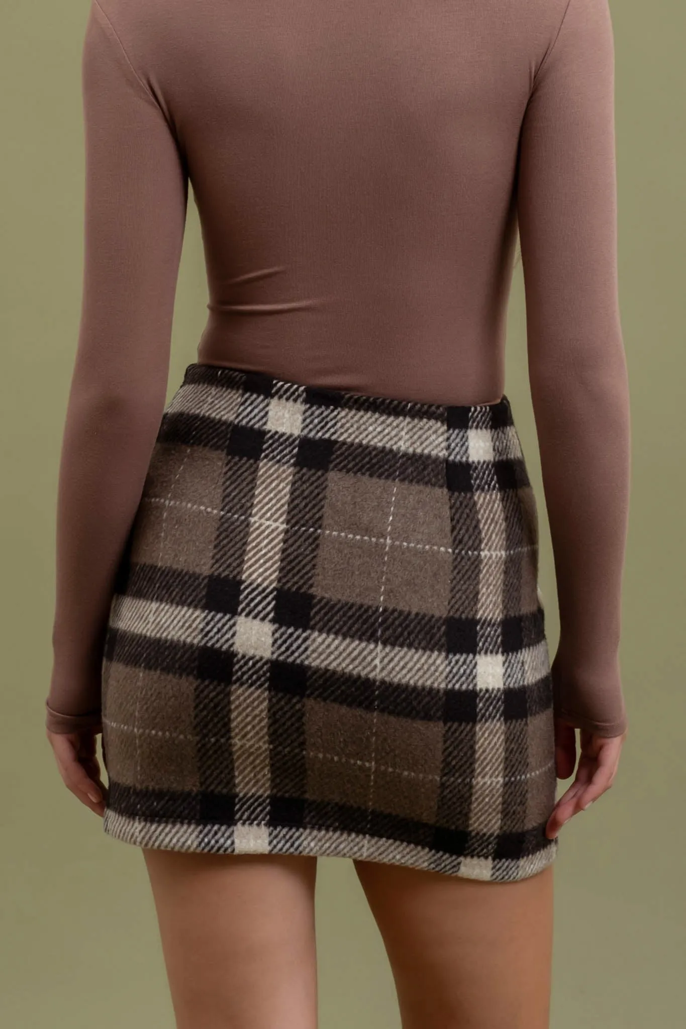 Raven Plaid Mini Skirt